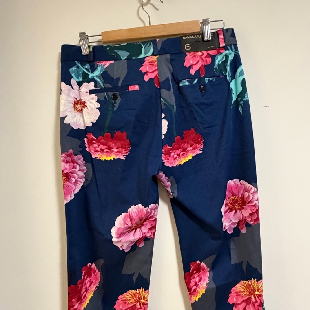 Banana Republic Avery  Pants - Navy and Pink Floral - Picture 12 of 16